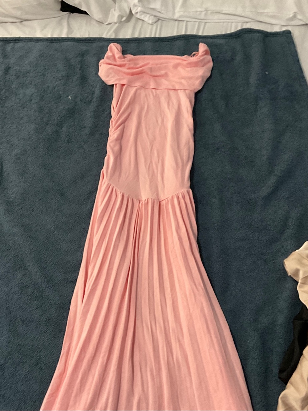 Lioness Soft Pink Off-Shoulder Maxi Dress